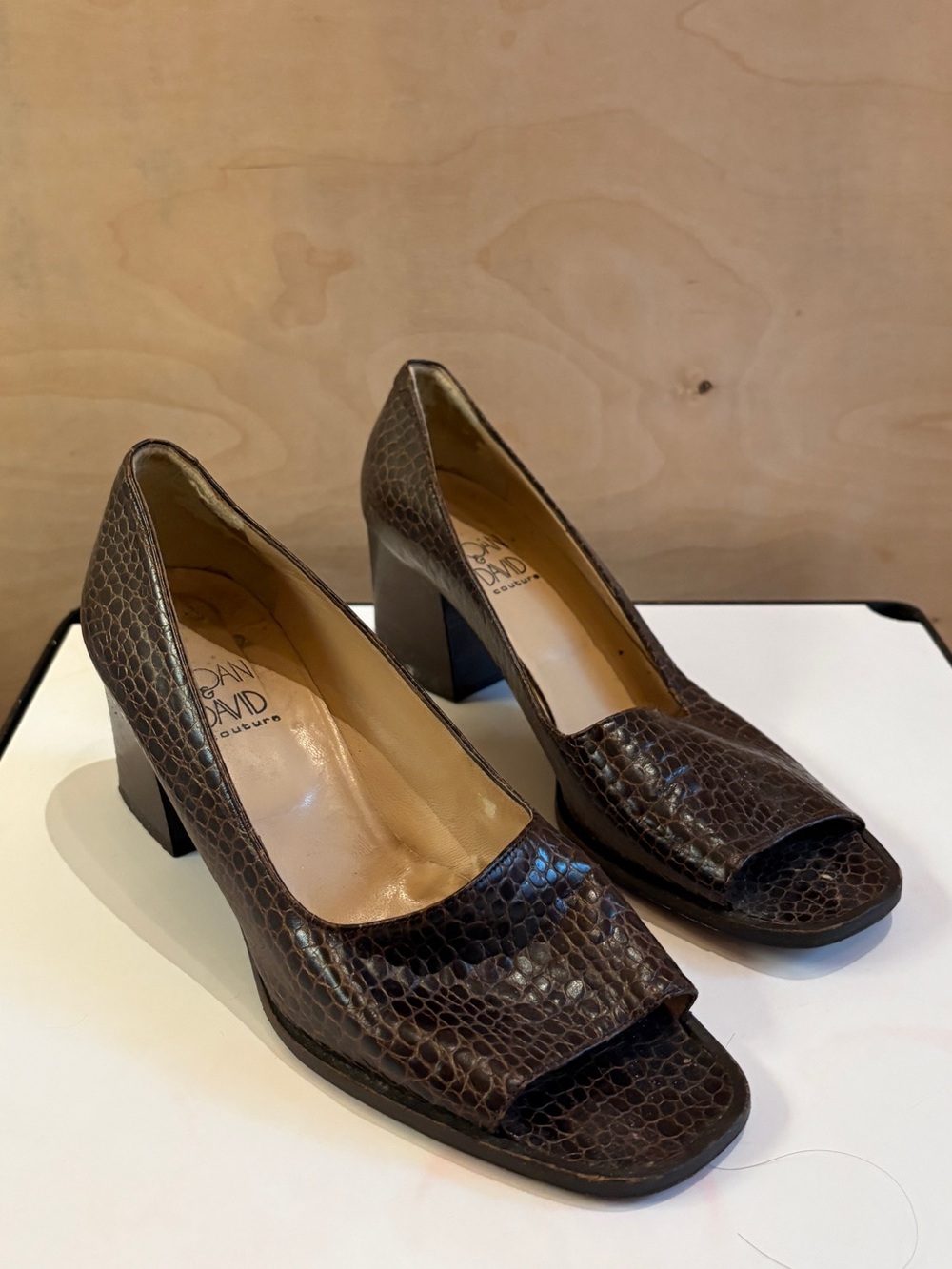 Open toe sling back heels Joan and David